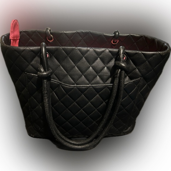 Chanel Cambon Tote Handbag Black Quilted Leather - Picture 2 of 16